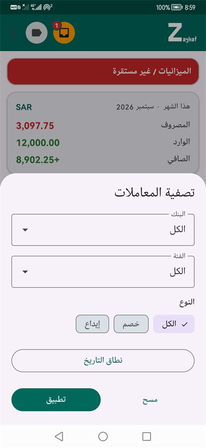 ورقة التصفية
