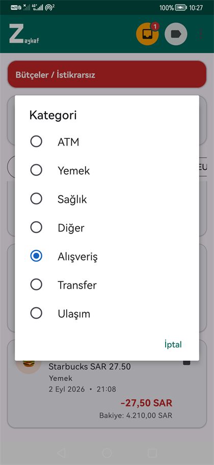 Kategori seçmek