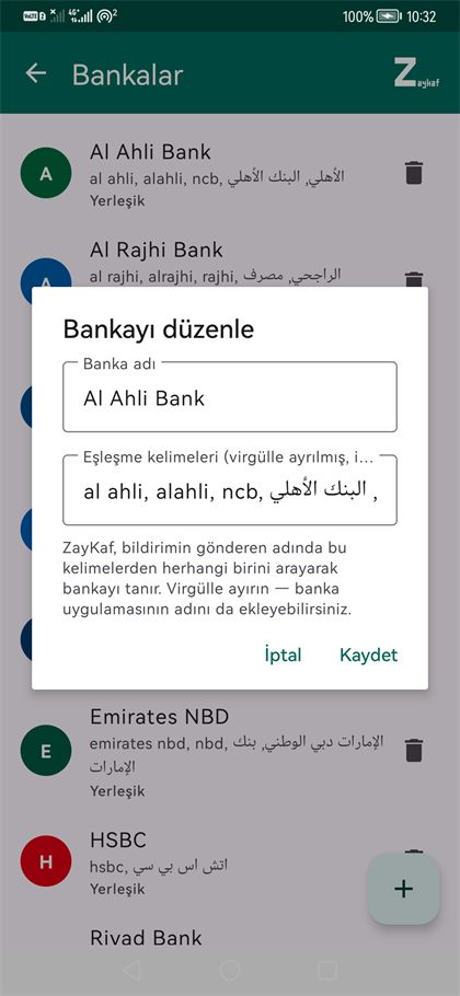 Bir bankayı düzenlemek