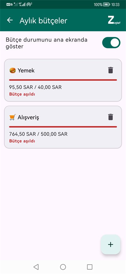 Aylık bütçeler